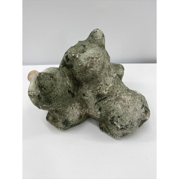 Pig Piglet Dad & Mama Pig W Baby Pig Green Terra Cotta Clay Figurine Yard Art - Picture 12 of 12